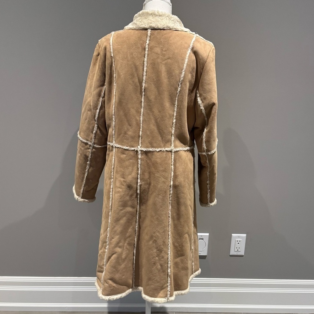 Jones New York Faux Sheepskin Coat Sz M - Picture 3 of 5